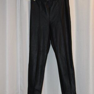 Banana Republic Vegan Leather Legging Pants 90s Pintuck down Front Sz 8